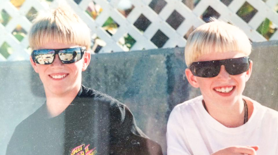 Joe (Left) with his brother, Patrick, at the Ranch in the early 90's