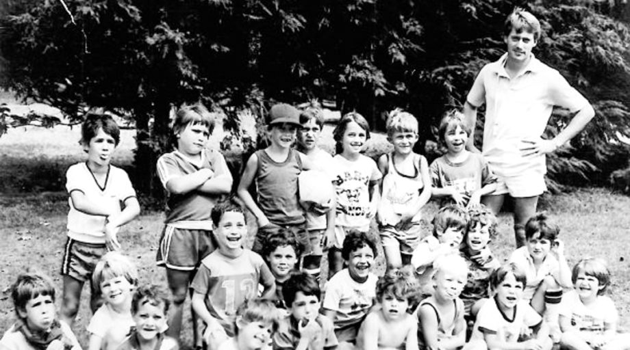 Joe Sr (Top Left) with his kindergarten crew at Bar-T Ranch