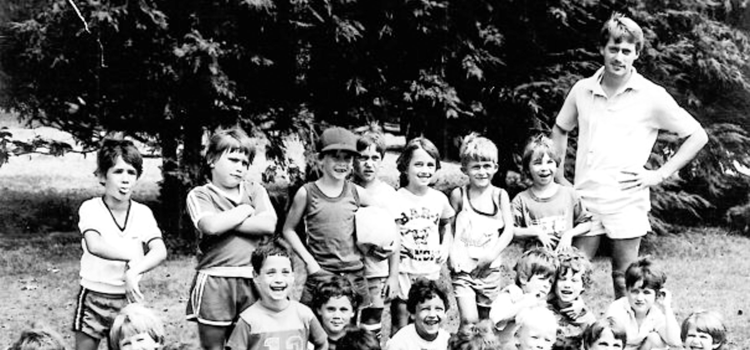 Joe Sr (Top Left) with his kindergarten crew at Bar-T Ranch